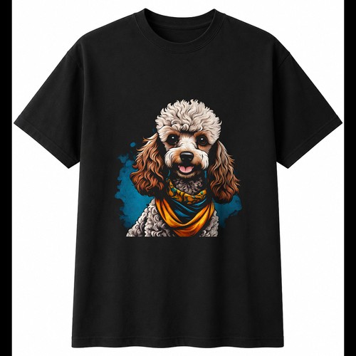 Miniature poodle torn mens - miniature,