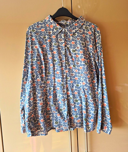 Seasalt blue leaf print - blue, long