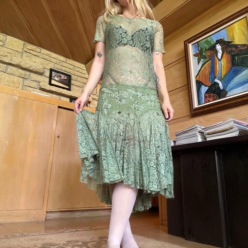 1920 lace shift dress - shift,