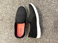 Active Walkers Black Diamonte Pump/Plimsol Shoes