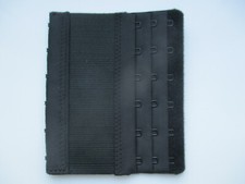 Bra Extender Elastic Ladies Bra Extension 6 HOOKS 3 Positions BLACK -  2 Pieces