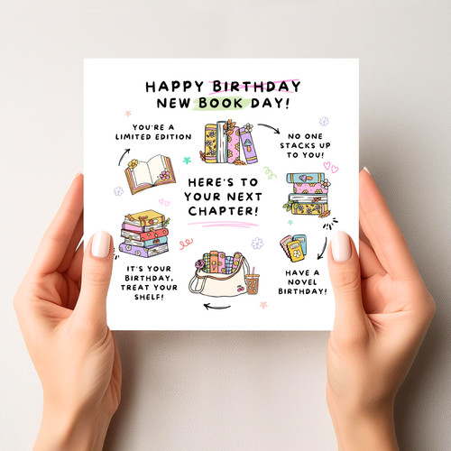 Happy birthday card for book - happy,