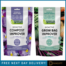 BIOACTIVE COMPOST IMPROVER FOR COMPOST GROW BAGS WITH ROOTGROW NEW 300G EMPATHY 