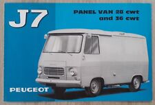 Peugeot J7 Vans Range Brochure 1967 - 28cwt  36cwt