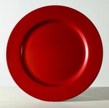 Set of EIGHT Red Charger Christmas  Plates  (33cm) Premium Range