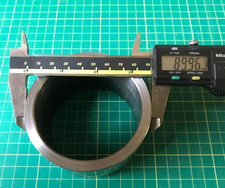 Thick Wall Steel Tube Off-cut / Spacer: 90mm od, 75mm id, 7mm wall, ~52mm long.