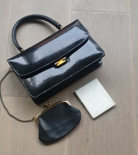 Vintage black lizard - vintage,