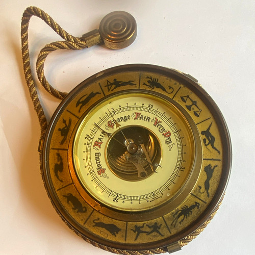 Brass hanging aneroid - brass,