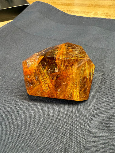 Rare rutilated rutile gold - rutilated,
