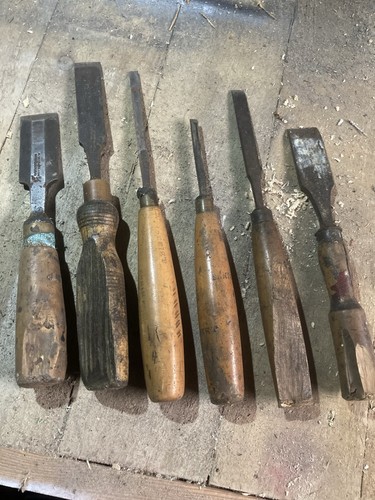 Vintage wood carving chisels - vintage,