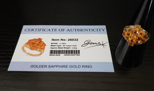 Solid yellow gold ring - yellow,