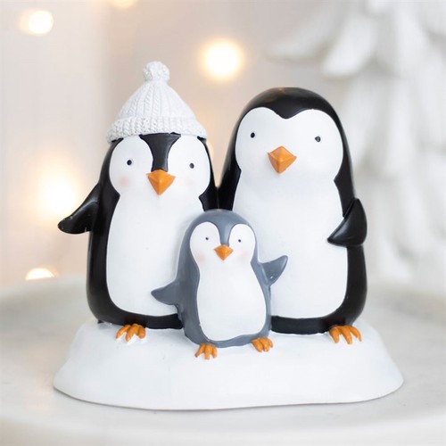 Penguin family resin - family, ornament