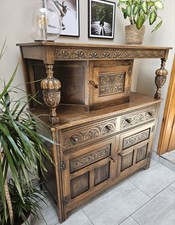Antique 20th Century Jaycee solid Oak Court Cupboard Sideboard beautiful piece