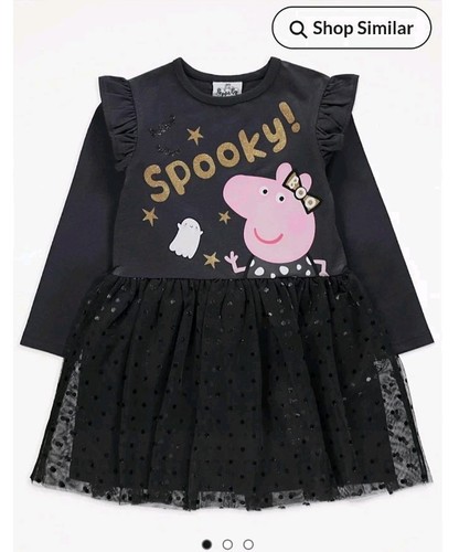 Peppa pig black spooky - pig,