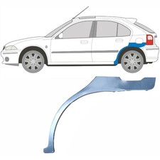 Rear wing repair panel for