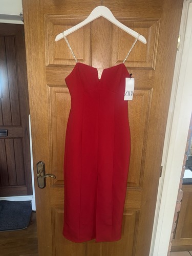 Bnwt red zara midi - bnwt,