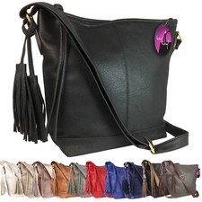 Large Handbag Slouch Bag Long Shoulder Strap Big Across Cross Body Tassel Ladies