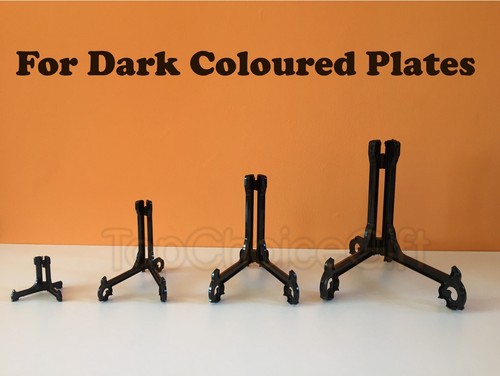 Black plastic easel plate disk - easel,