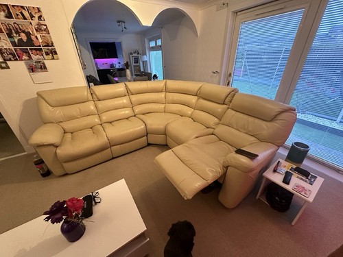 Leather corner couch - corner,