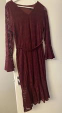 Burgundy red dress women - dress, size