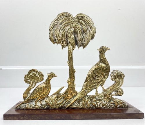 Vintage brass pheasant - brass, birds