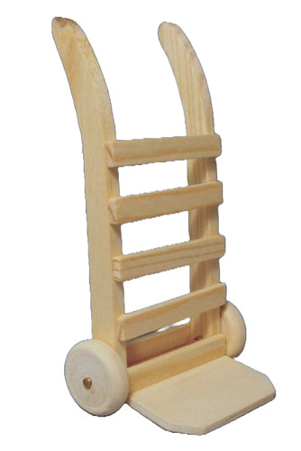 Dolls house sack truck wooden - dolls,