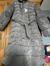 Grey Long Puffer Jacket Size