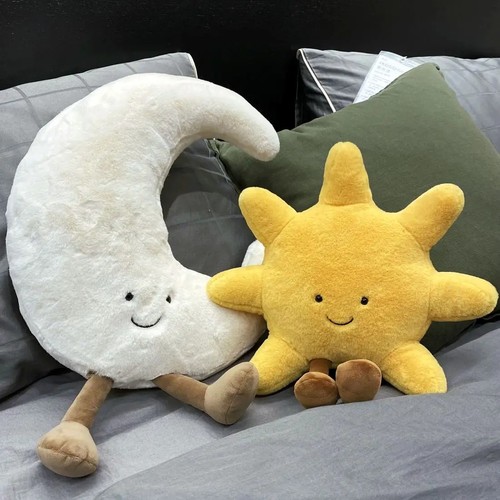 Sun moon plush pillow - sun, soft