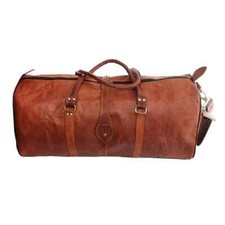 Leather Bag Gym Travel Luggage