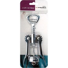 CHROME WINGED CORKSCREW & WINE