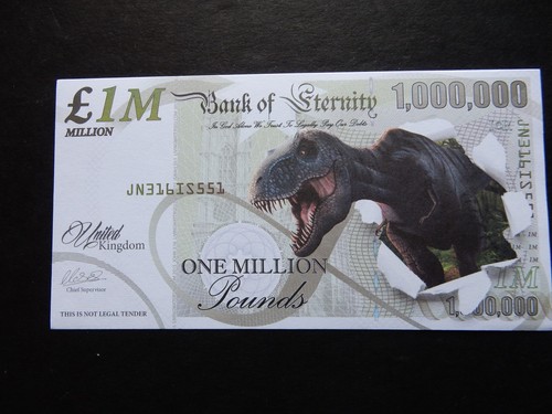 One million dinosaur note bill - note,