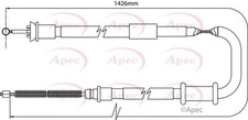 Apec rear left brake cable - rear,