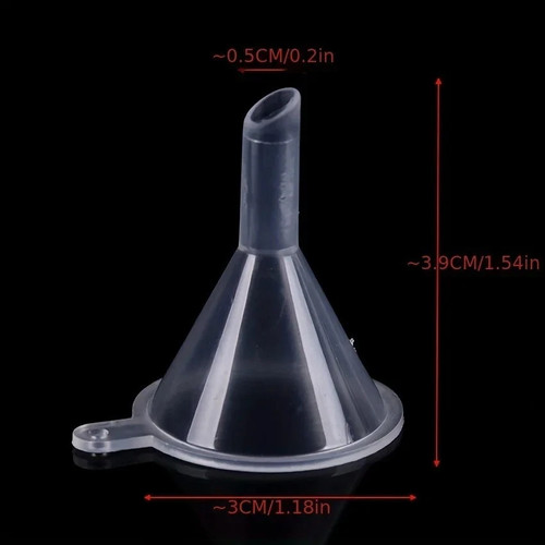 10x mini plastic funnel - plastic, oil