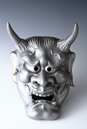 Vintage pottery hannya noh - vintage,