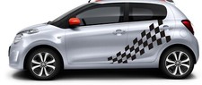 2x Side Stripes Chequer Decals