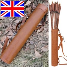 Archery Arrow Quiver Back Holder PU Leather Hip Waist Traditional Bow Hunting