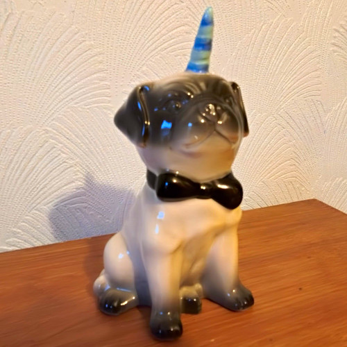 Vintage unicorn pug dog - pug,