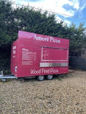 Wood fired pizza trailer food - trailer,