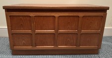 Nathan Squares Mid Century Teak Media Storage Sideboard Unit MCM 70s Decor