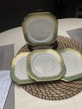 Vintage Art Deco Gladstone Cake Plate,Set x 4