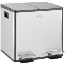 HOMCOM 2x15L Dual Kitchen Bin