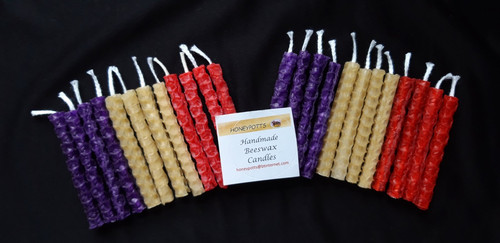 Miniature beeswax candles - 24,