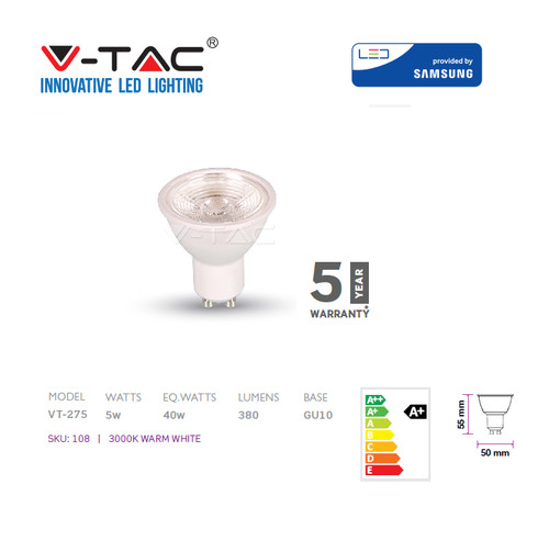 Led gu10 spotlight - led, 380lm