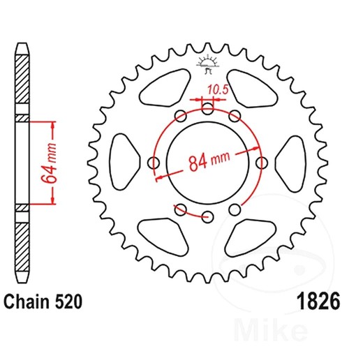 Rear sprocket tooth 520 - jt, 46