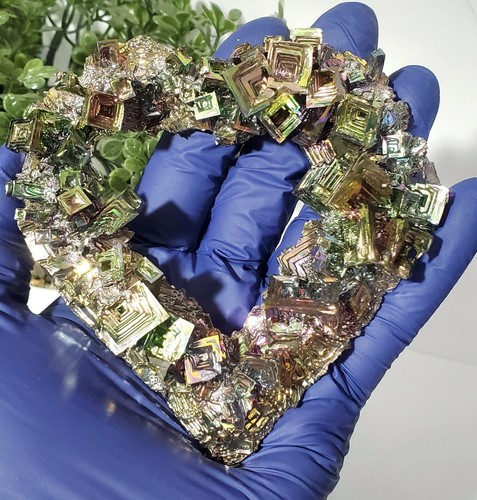 Bismuth heart crystal - bismuth,