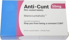 Funny Joke Pill Tablet Boxes Novelty Rude Prank Gag Friends Gift Box ANTI C*NT