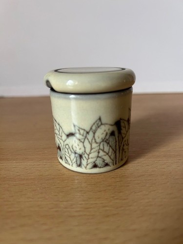 Two mustard pots - two,