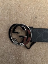 Men’s Gucci Black Leather GG