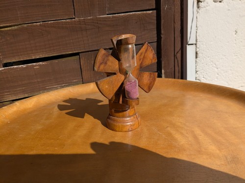 Wooden egg timer windmill - wooden,