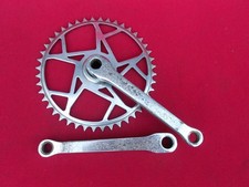 Vintage Sunbeam Chainset 44t  Chrome Steel Crankset, made in England